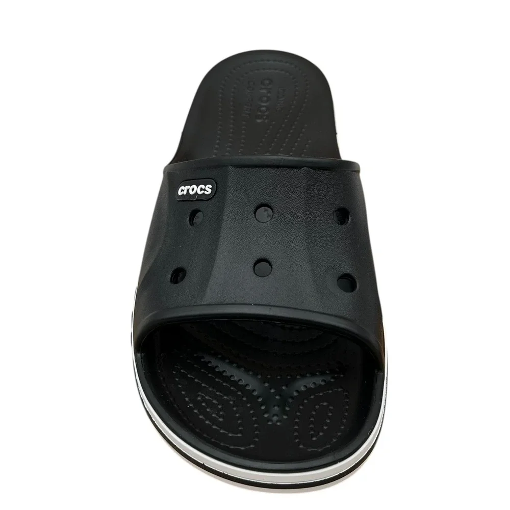 Crocs Bayaband Mens Slide Sandals Size 11 Black White Water Friendly Lightweight